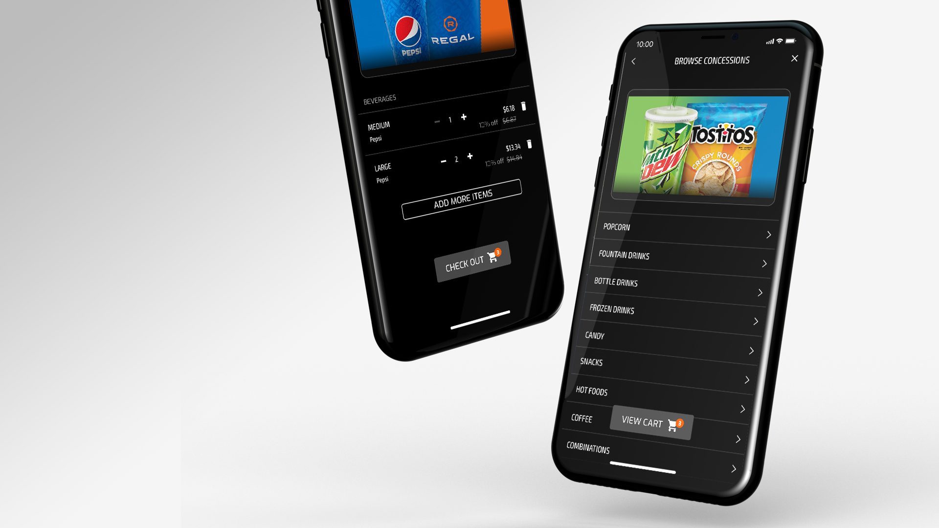 Regal in-app food purchases.